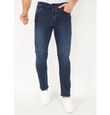 True Rise Straight Fit Jeans Men's Style - DP13 - Blue