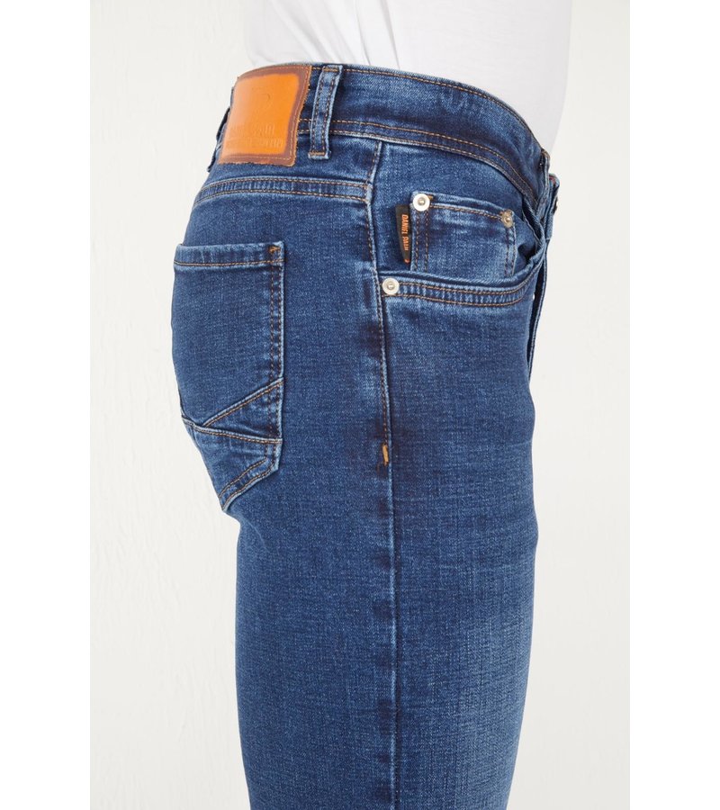 True Rise Stretch Regular Fit Jeans For Men - DP20 - Blue