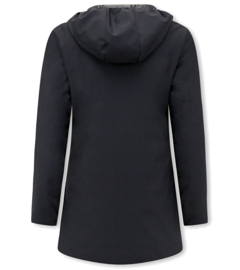 Gentile Bellini Women's Reversible Puffer Coat - 2161-2162 - Black
