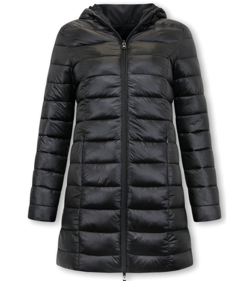 Gentile Bellini Women's Reversible Puffer Coat - 2161-2162 - Black