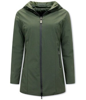 Gentile Bellini Women's Reversible Puffer Coat - 2161-G - Green