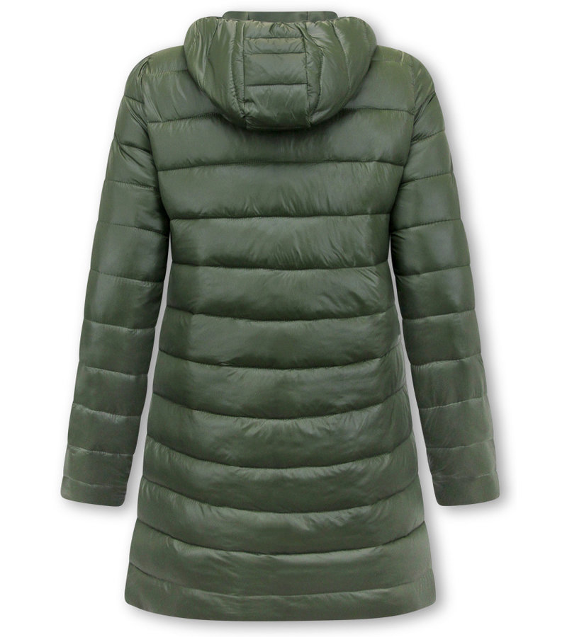 Gentile Bellini Women's Reversible Puffer Coat - 2161-G - Green