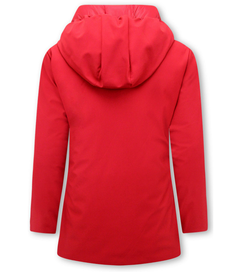 Gentile Bellini Women's Reversible Puffer Coat - 2161-R - Red