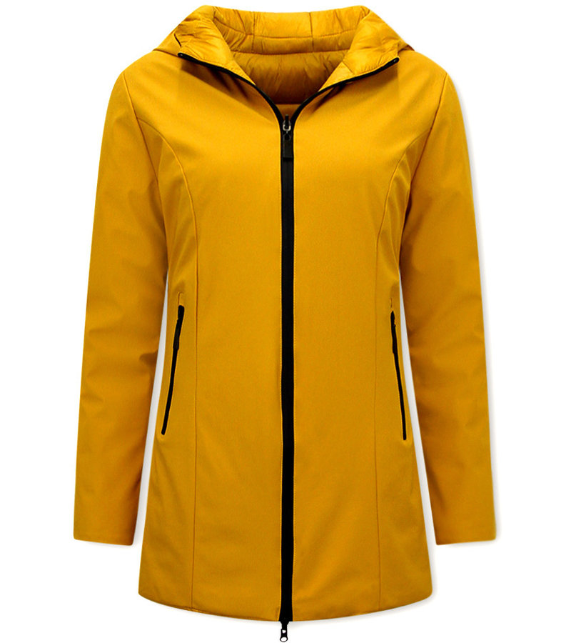 Gentile Bellini Women's Reversible Puffer Coat - 2161-GL - Yellow