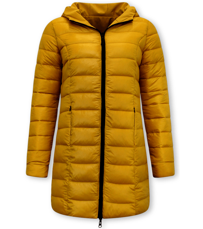 Gentile Bellini Women's Reversible Puffer Coat - 2161-GL - Yellow