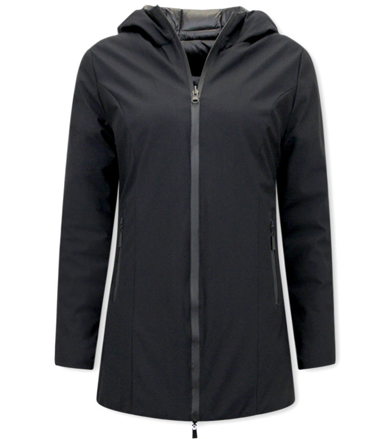 Gentile Bellini Ladies Reversible Puffer Jacket - 2161-2162 - Black