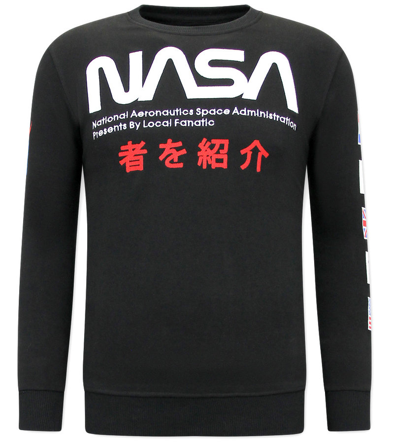 Local Fanatic Mens Sweater NASA International - 11-6505Z - Black