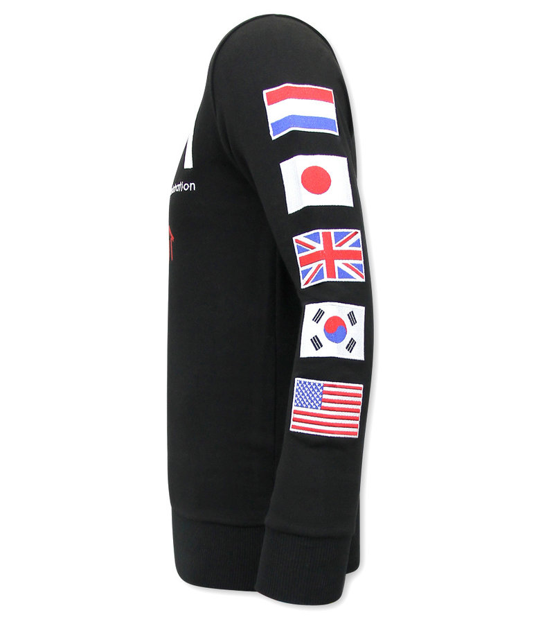 Local Fanatic Mens Sweater NASA International - 11-6505Z - Black