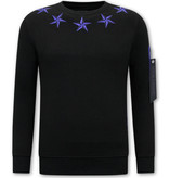 Local Fanatic Mens Sweater Royal Stars - 11-6506ZB - Black / Blue
