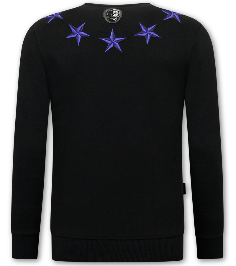 Local Fanatic Mens Sweater Royal Stars - 11-6506ZB - Black / Blue