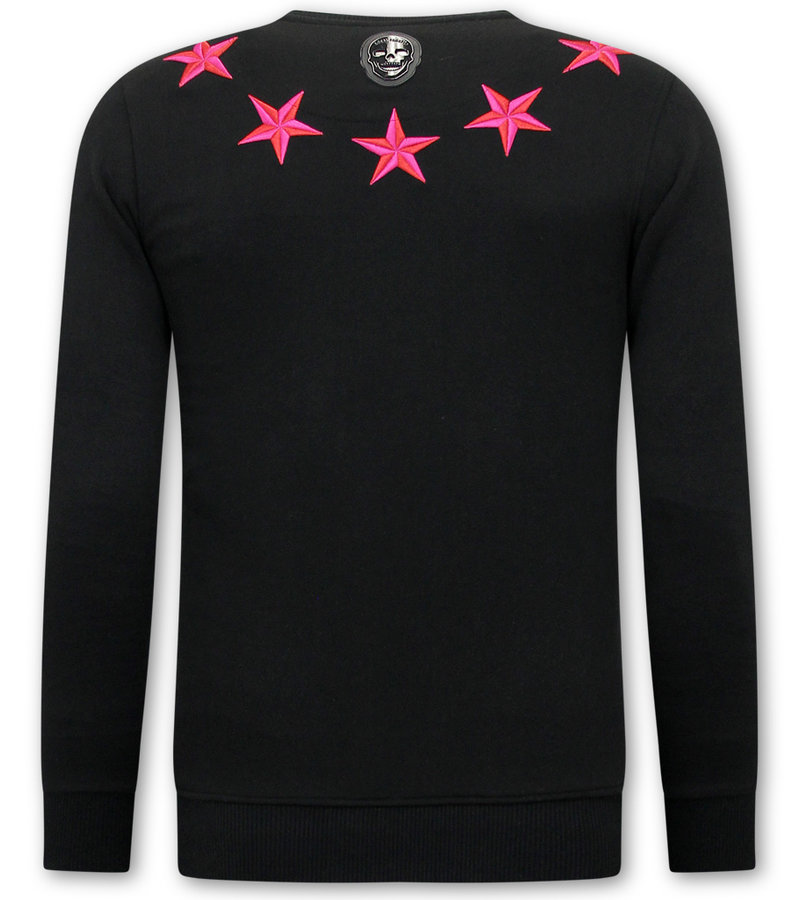 Local Fanatic Mens Sweater Royal Stars - 11-6506ZR - Black / Pink