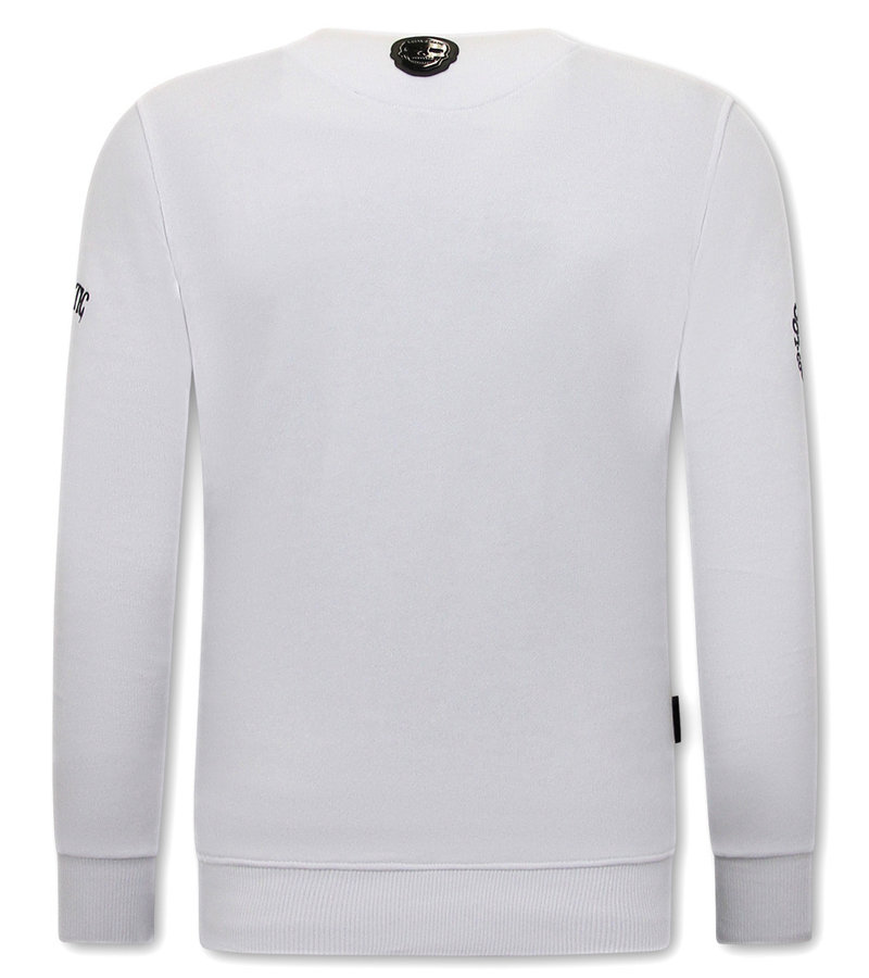 Local Fanatic Mens Sweater MC Honor & Loyalty - 11-6502W - White