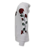Local Fanatic Hoodie for Mens Love & Roses - 11-6526W - White