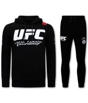 Local Fanatic Tracksuit Set With Hoodie UFC Championship - 11-6525Z - Black