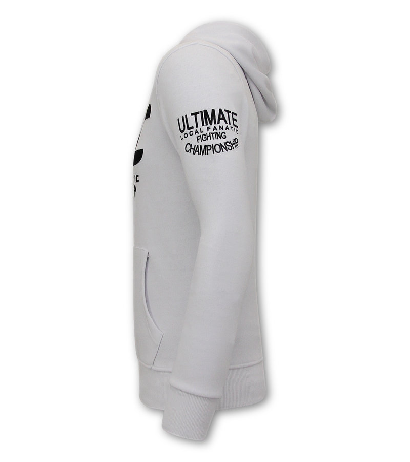 Local Fanatic Tracksuit Set With Hoodie UFC Championship - 11-6525W - White