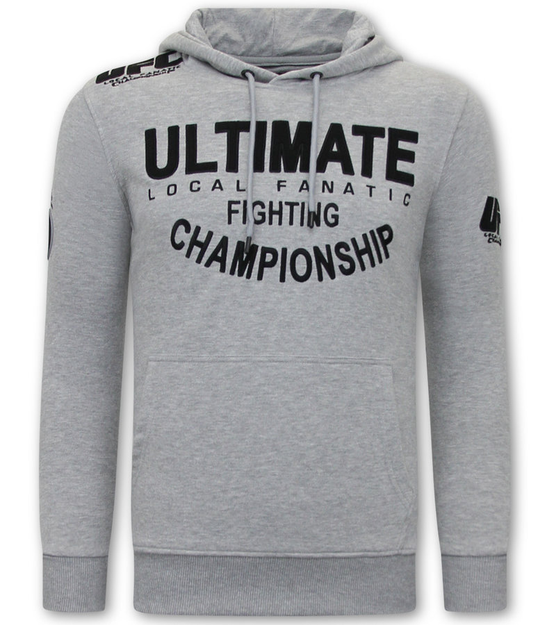 Local Fanatic Tracksuit Set With Hoodie Ultimate Championship - 11-6524G - Grey