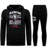 Local Fanatic Tracksuit Set With Hoodie Narcos University - 11-6464Z - Black