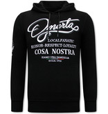 Local Fanatic Tracksuit Set With Hoodie Omerta Cosa Nostra - 11-6517Z - Black