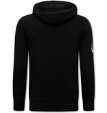 Local Fanatic Tracksuit Set With Hoodie Omerta Cosa Nostra - 11-6517Z - Black