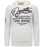 Local Fanatic Tracksuit Set With Hoodie Omerta Cosa Nostra - 11-6517W - White