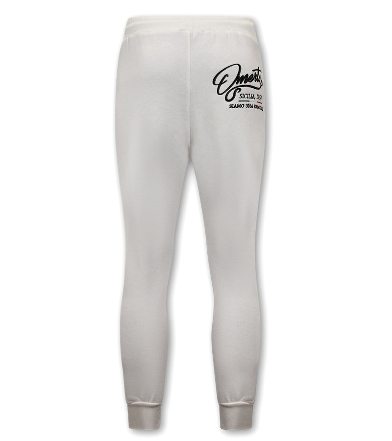 Local Fanatic Tracksuit Set With Hoodie Omerta Cosa Nostra - 11-6517W - White