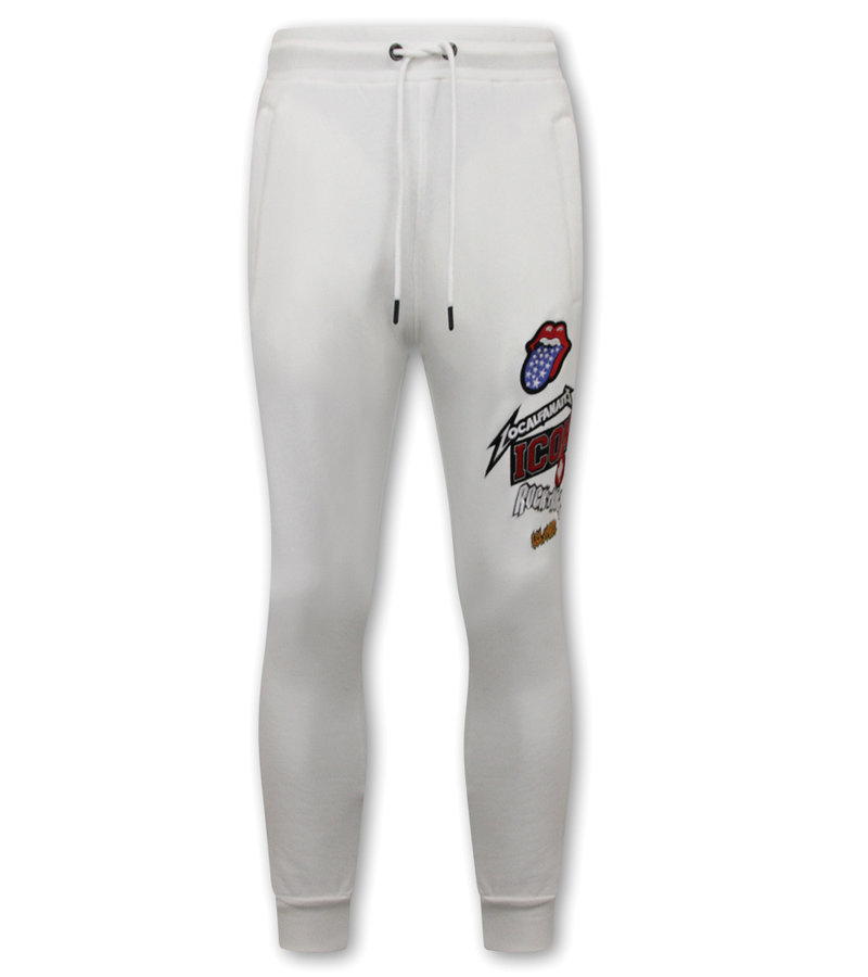 Local Fanatic Mens Tracksuit Set ICON Rocks -11-6508W - White