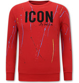 Local Fanatic Mens Tracksuit Set  ICON Painted - 11-6511R - Red