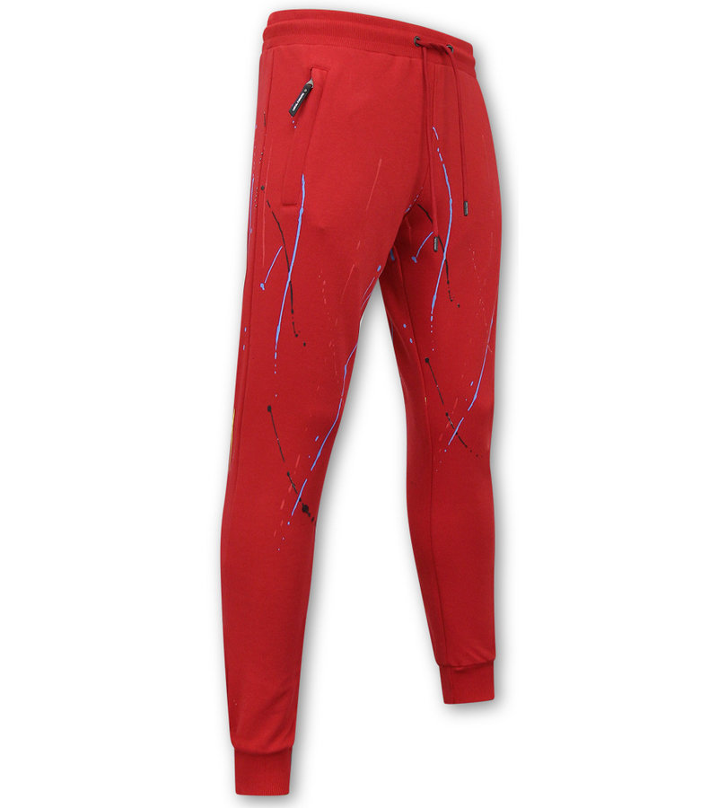 Local Fanatic Mens Tracksuit Set  ICON Painted - 11-6511R - Red