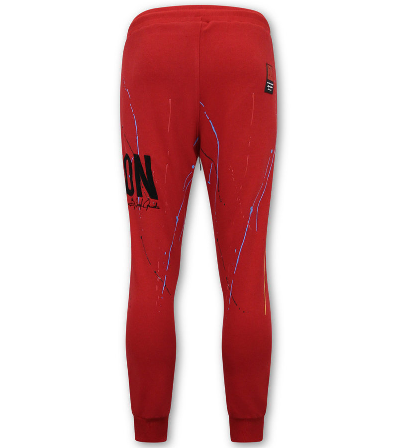 Local Fanatic Mens Tracksuit Set  ICON Painted - 11-6511R - Red