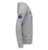 Local Fanatic  Tracksuit Set For Mens Athletic Dept -11-6514GB - Grey / Blue