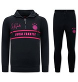 Local Fanatic Half Zip Tracksuit Set For Mens -11 - 6515BR - Blue / Pink