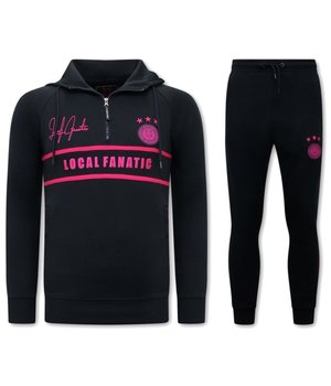 Local Fanatic Half Zip Tracksuit Set For Mens -11 - 6515BR - Blue / Pink