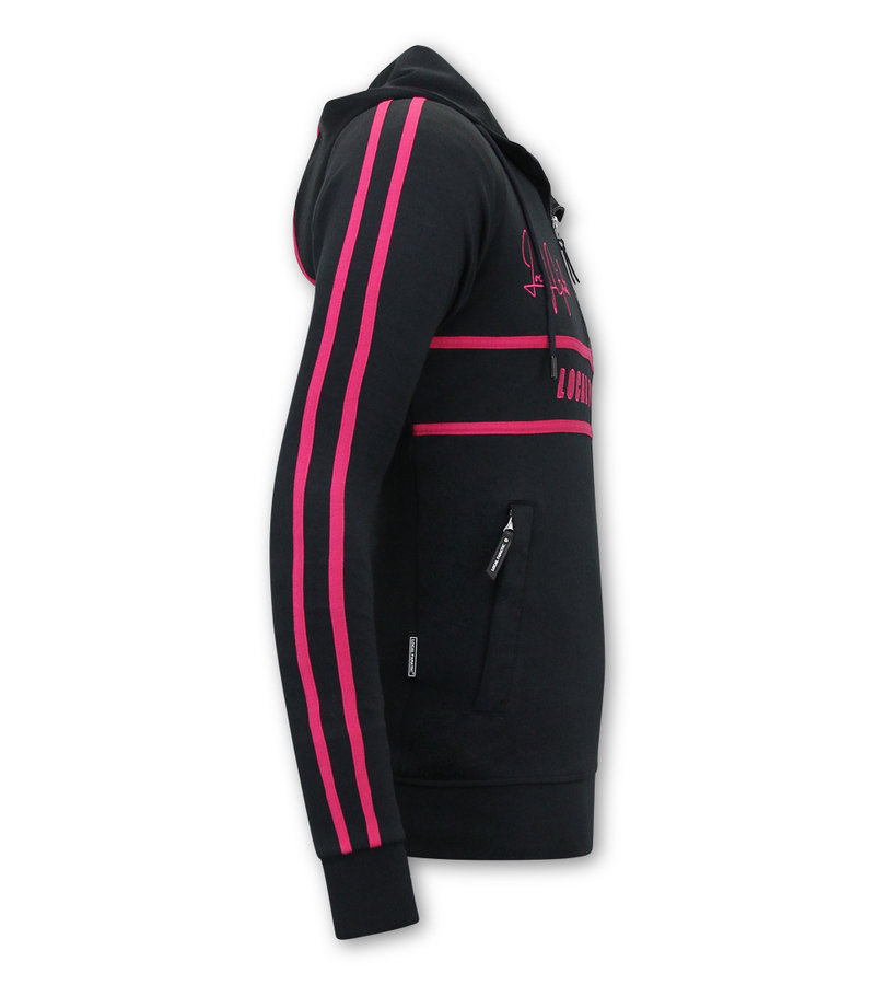 Local Fanatic Half Zip Tracksuit Set For Mens -11 - 6515BR - Blue / Pink