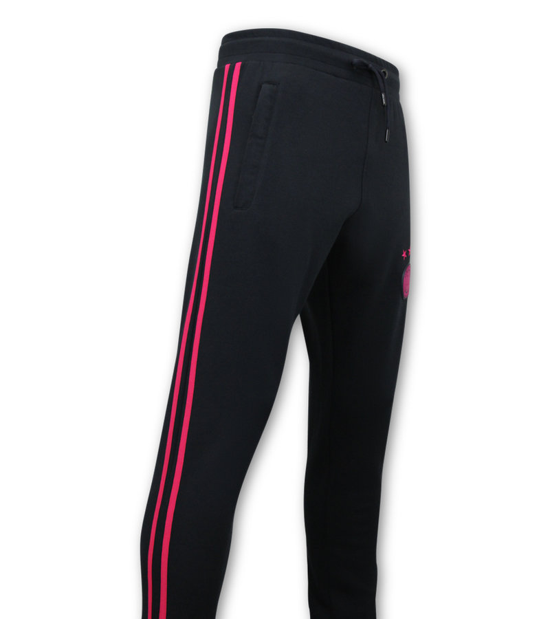 Local Fanatic Half Zip Tracksuit Set For Mens -11 - 6515BR - Blue / Pink