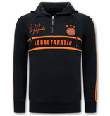 Local Fanatic Half Zip Tracksuit Set For Mens - 11 - 6515BO - Blue / Orange