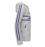 Local Fanatic Half Zip Tracksuit Set For Mens - 6515WB - White / Blue