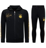 Local Fanatic Mens Tracksuit Set Side Ribbon - 6513ZG - Black / Yellow