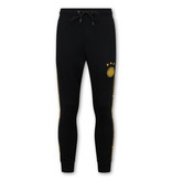 Local Fanatic Mens Tracksuit Set Side Ribbon - 6513ZG - Black / Yellow