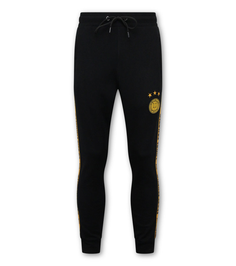 Local Fanatic Mens Tracksuit Set Side Ribbon - 6513ZG - Black / Yellow