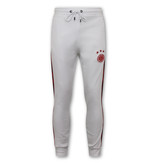 Local Fanatic Mens Tracksuit Set Side Ribbon - 6513WR - White / Red