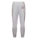 Local Fanatic Mens Tracksuit Set Side Ribbon - 6513WR - White / Red