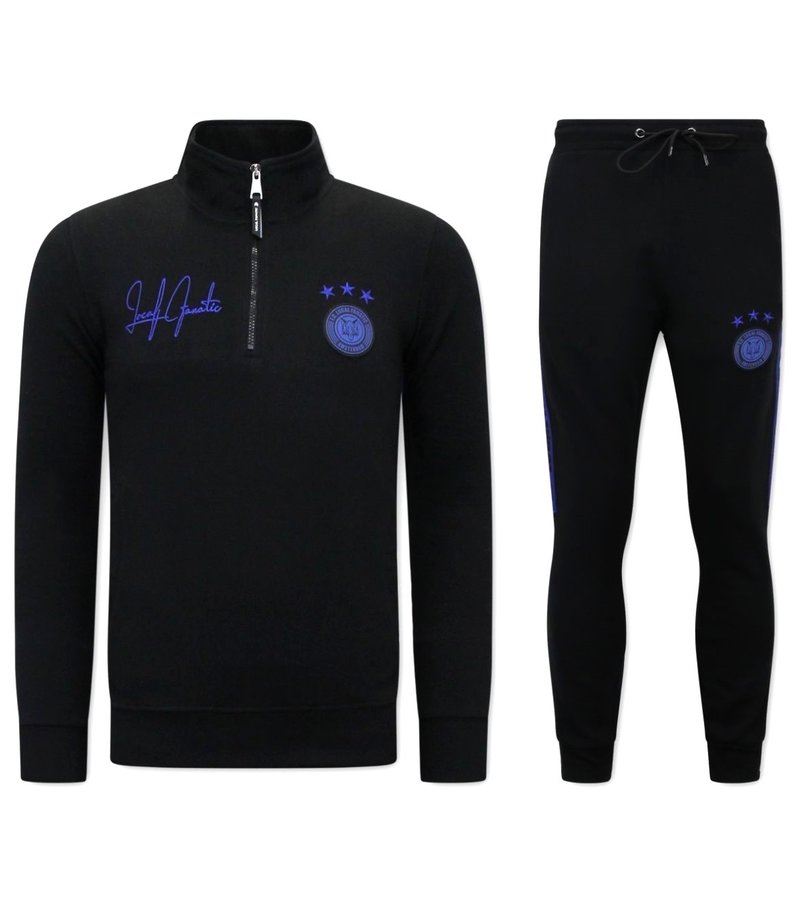 Local Fanatic High Neck Tracksuit Set Men - 11-6516ZB - Black / Blau