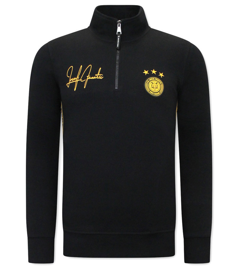 Local Fanatic High Neck Tracksuit Set Men - 11-6516ZG - Black / Yellow