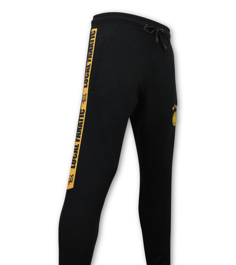 Local Fanatic High Neck Tracksuit Set Men - 11-6516ZG - Black / Yellow