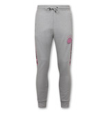 Local Fanatic High Neck Tracksuit Set Men - 11-6516GR - Grey / Pink