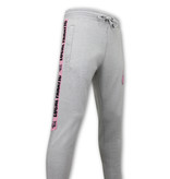 Local Fanatic High Neck Tracksuit Set Men - 11-6516GR - Grey / Pink