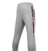 Local Fanatic High Neck Tracksuit Set Men - 11-6516GR - Grey / Pink