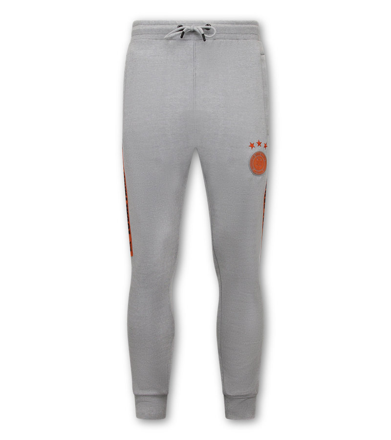 Local Fanatic High Neck Tracksuit Set Men - 11-6516GO - Grey / orange