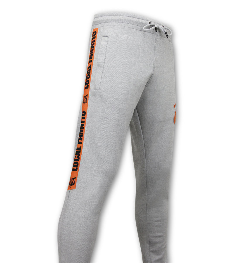 Local Fanatic High Neck Tracksuit Set Men - 11-6516GO - Grey / orange