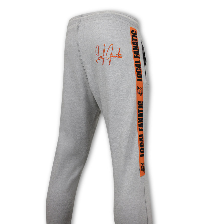 Local Fanatic High Neck Tracksuit Set Men - 11-6516GO - Grey / orange